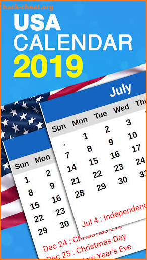 USA Calendar 2019 Popular screenshot