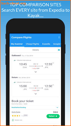 USA Cheapest Flights Compare Online Booking NO ADS screenshot