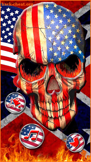 Usa Fire Skull Themes 3D Wallpapers screenshot