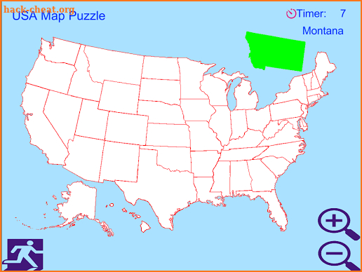 USA Map Puzzle Game screenshot