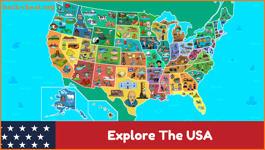 USA Maps Kids Geography Games screenshot