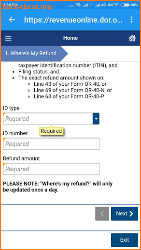 USA Tax Refund Status 2020 screenshot