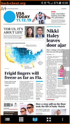 USA TODAY eNewspaper screenshot