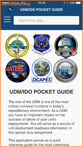 USAF EOS UDM/IDO Ref Tool screenshot