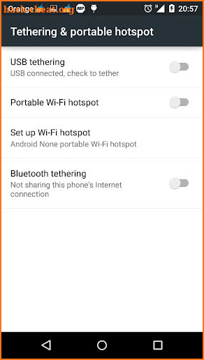 USB Tethering screenshot