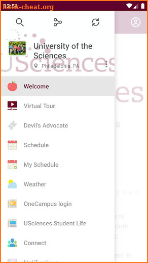 USciences Welcome Guide screenshot