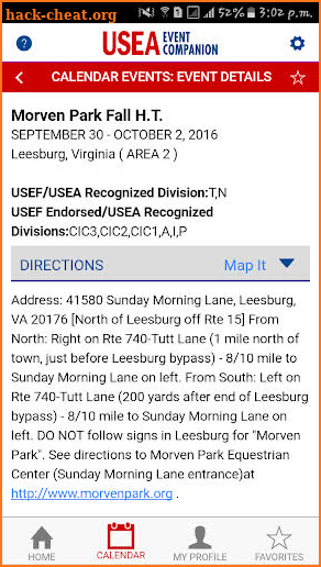 USEA Event Companion screenshot