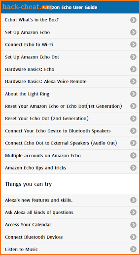 User Guide for Amazon Echo screenshot