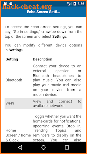 User Guide for Echo Spot screenshot