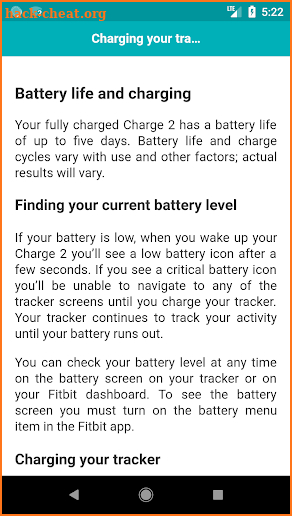 User Guide for Fitbit Charge 2 screenshot