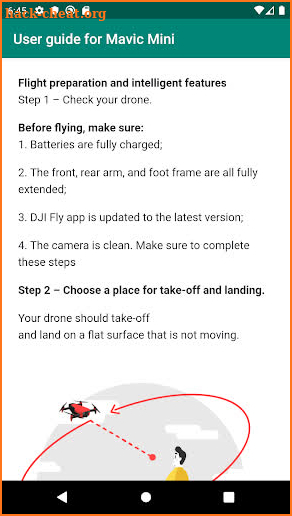 User guide for Mavic Mini screenshot