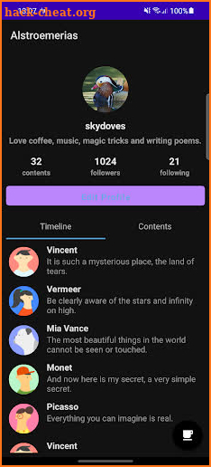 User Profile Demo screenshot