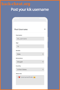 Usernamesfinder - Kik usernames, make kik friends screenshot