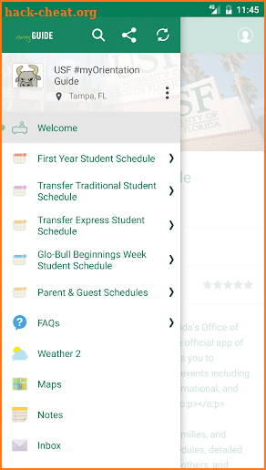 USF #myOrientation Guide screenshot