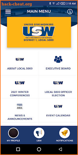 USW Local 5000 screenshot