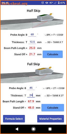 UT Calculator screenshot