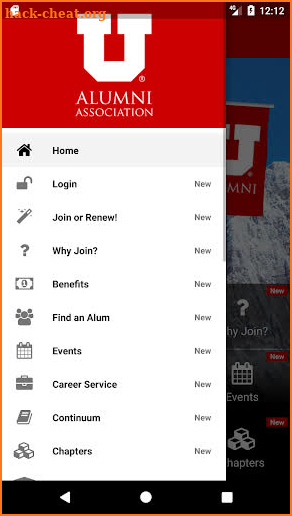 Utah Alumni Association screenshot