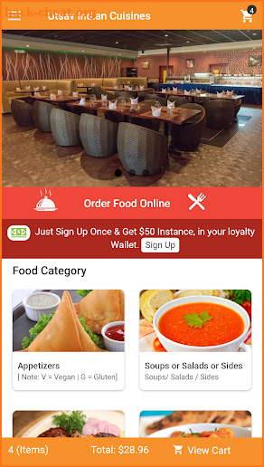 Utsav Indian Cuisine screenshot