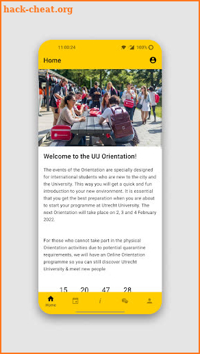 UU Welcome Week screenshot