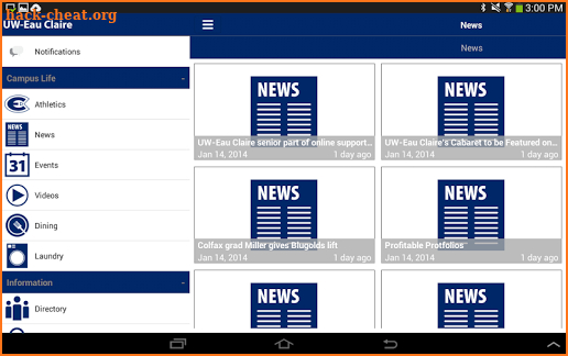 UW-Eau Claire Mobile screenshot