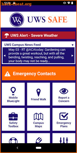 UWS SAFE screenshot