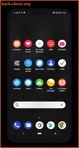 [UX8] Theme Android Q Black LG G8 V50 V40 V30 Pie screenshot