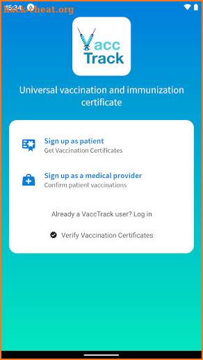 VaccTrack screenshot