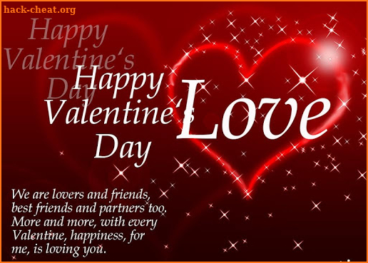 Valentine day greeting screenshot