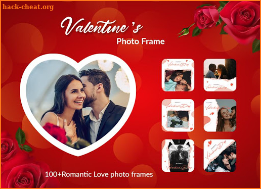 Valentine Day Photo Frame Editor - Couple Photo screenshot