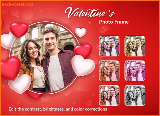 Valentine Day Photo Frame Editor - Couple Photo screenshot