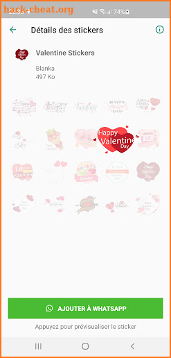 Valentine Day Stickers 2022 screenshot