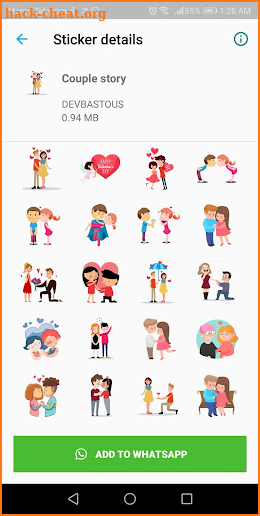 Valentine Day Stickers (WAStickerApps) screenshot