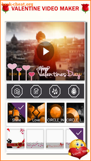 Valentine Day Video Maker 2021 - Love Video Maker screenshot