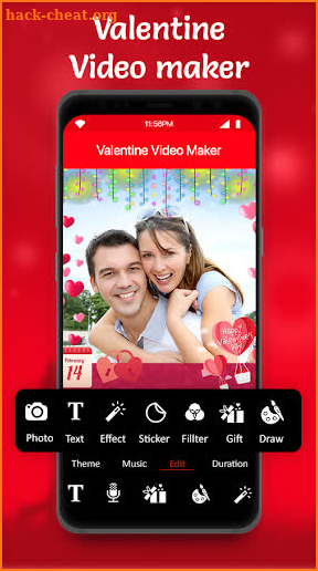 Valentine Day Video Maker 2022 screenshot