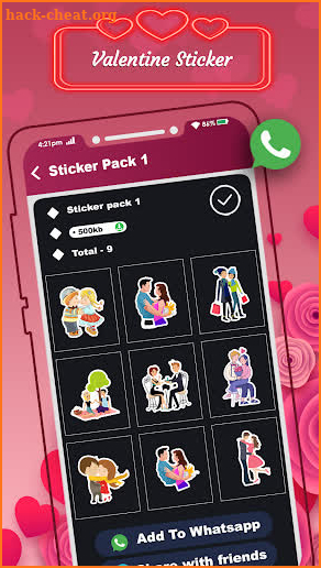 Valentine Day WAStickerApps screenshot