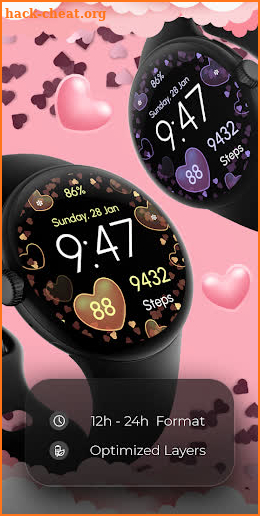 Valentine Elegance Watch Face screenshot