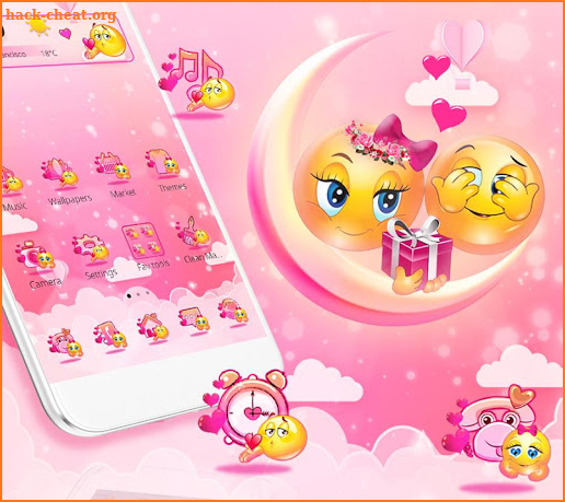 Valentine Emoji Love Couple Theme screenshot