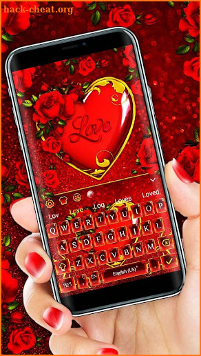 Valentine Heart Keyboard Theme screenshot