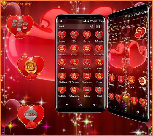 Valentine Heart Launcher Theme screenshot