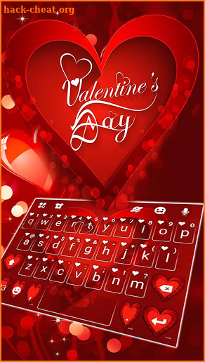 Valentine Hearts Keyboard Theme screenshot