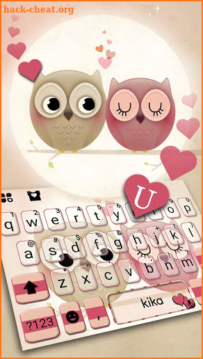 Valentine Owls Love Keyboard Theme screenshot