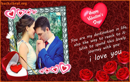 Valentine Photo Frame Art & Valentines Day Card screenshot