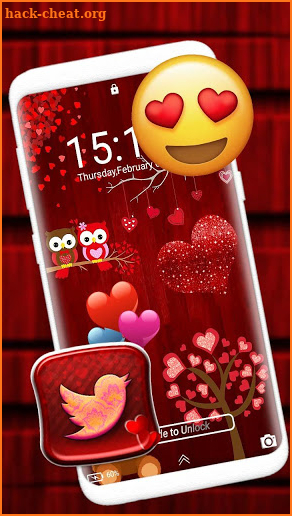 Valentine Red Launcher Theme screenshot