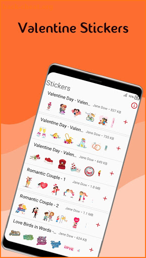 Valentine Stickers 2020 Stickers screenshot