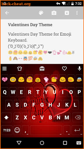 Valentines Day Emoji Keyboard screenshot