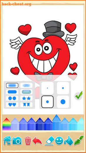 Valentines love coloring book screenshot