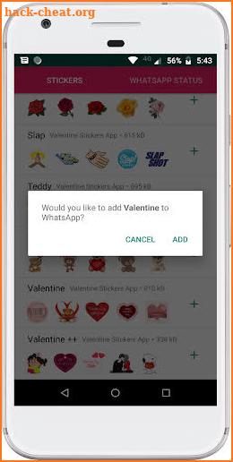 Valentines Stickers for WhatsApp - WAStickerApps screenshot