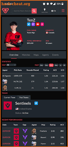 VALORANT News/Stats - THESPIKE screenshot