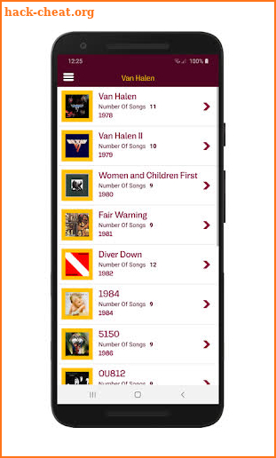 Van Halen Modern music Library (Unofficial) screenshot