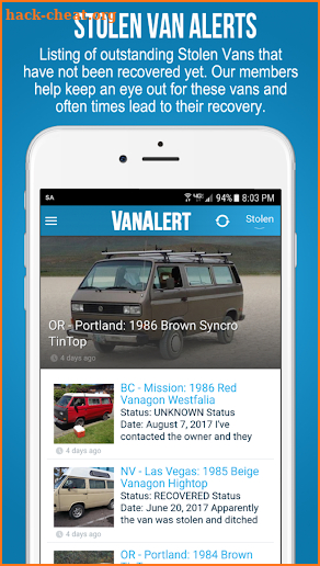 VanAlert screenshot
